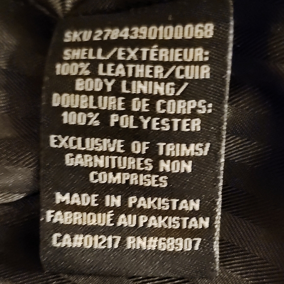 Le Château Black Leather Moto Jacket XS Silver Hardware Excellent Condition - Picture 12 of 16